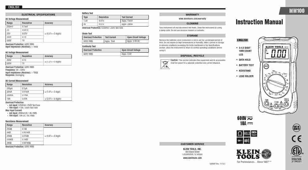 Klein Tools Mm100 Manual-page_pdf